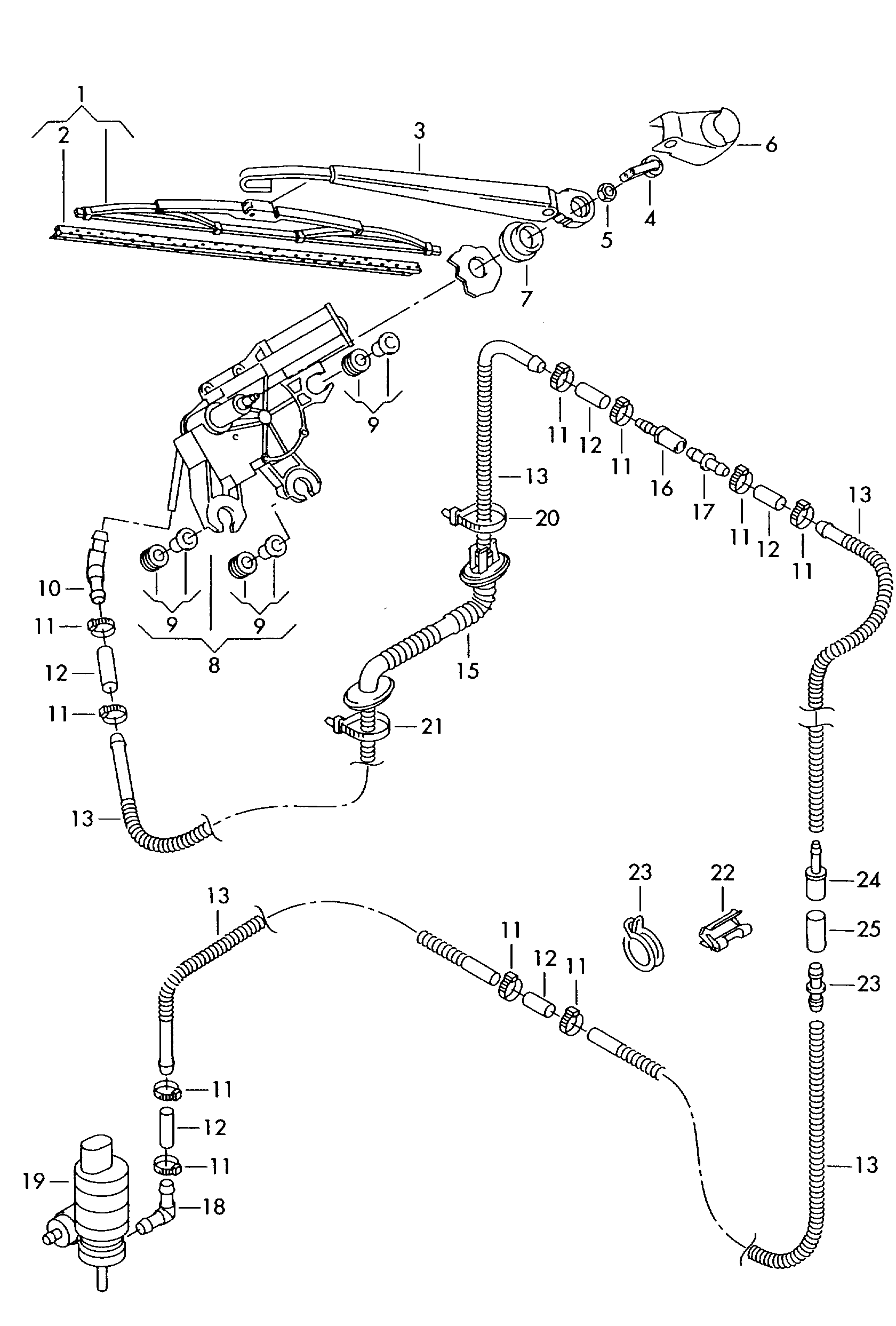 VAG 8E9 955 205C - Zestaw wycieraczek, czyszczenie szyb parts5.com