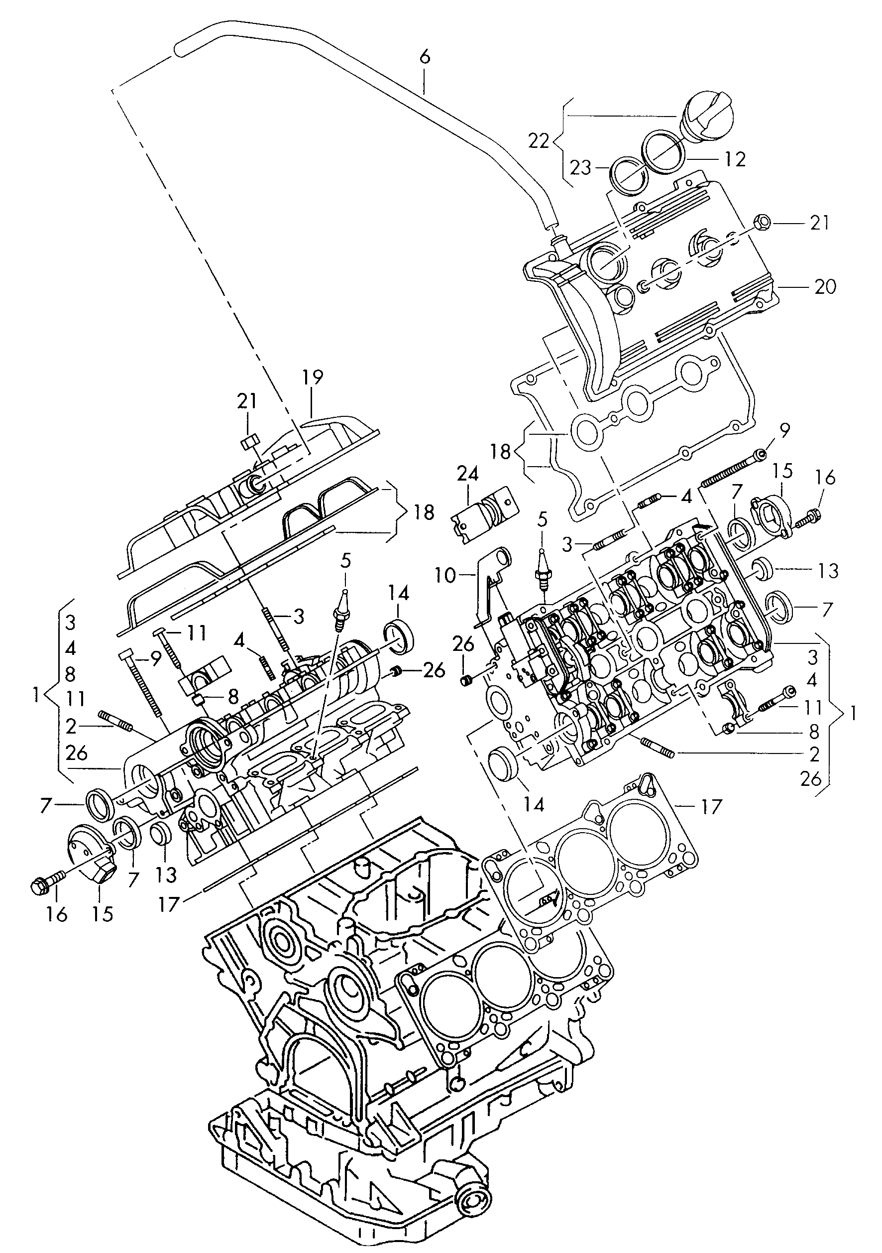 VAG 078103113B - Dop, gaura de montaj ax culbutori parts5.com