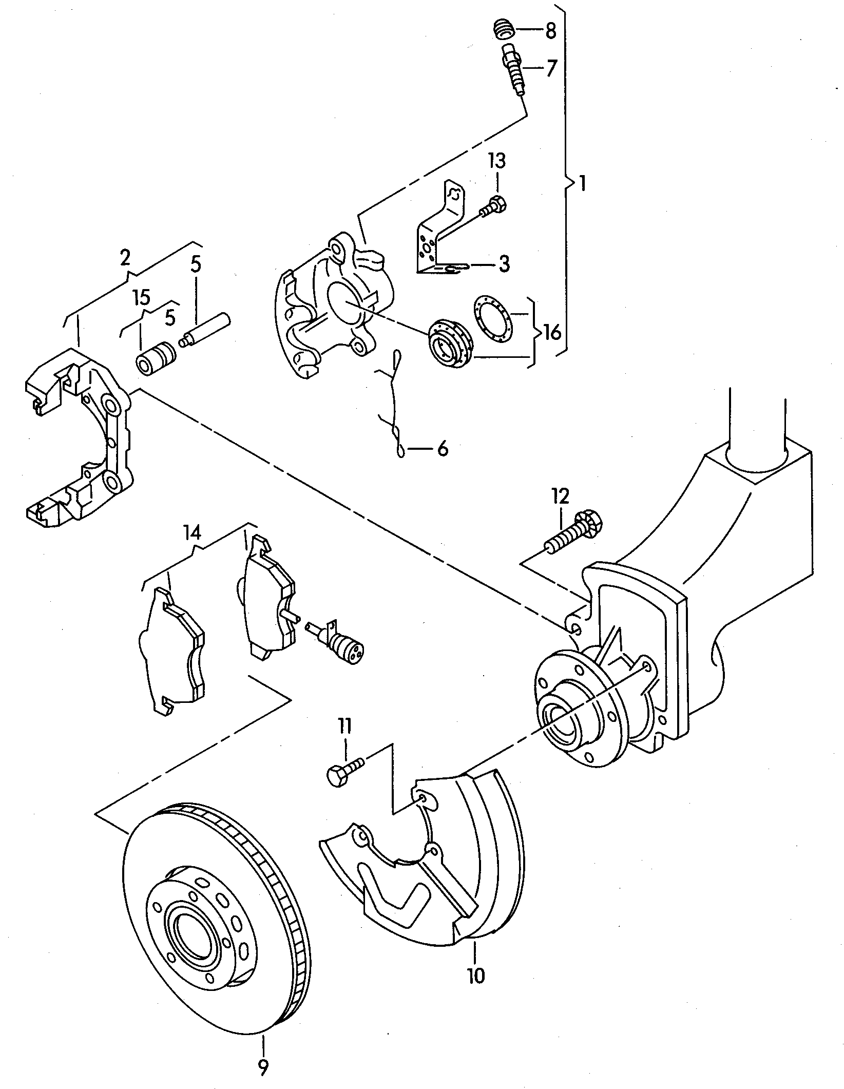 VAG 3B0 615 125 - Držák, brzdový třmen parts5.com