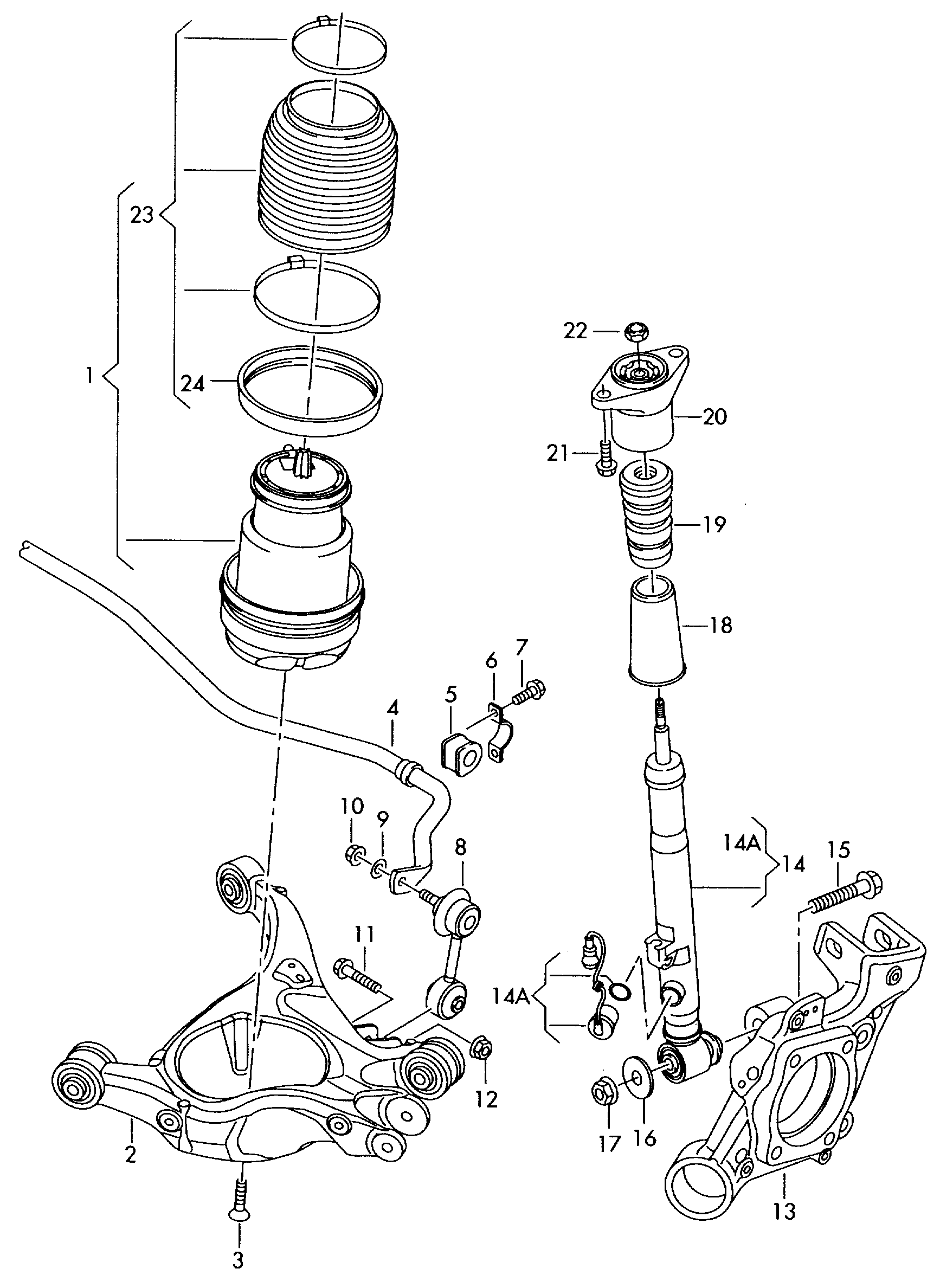 VAG 4F0512131C - Omejilni odbojnik, vzmetenje parts5.com