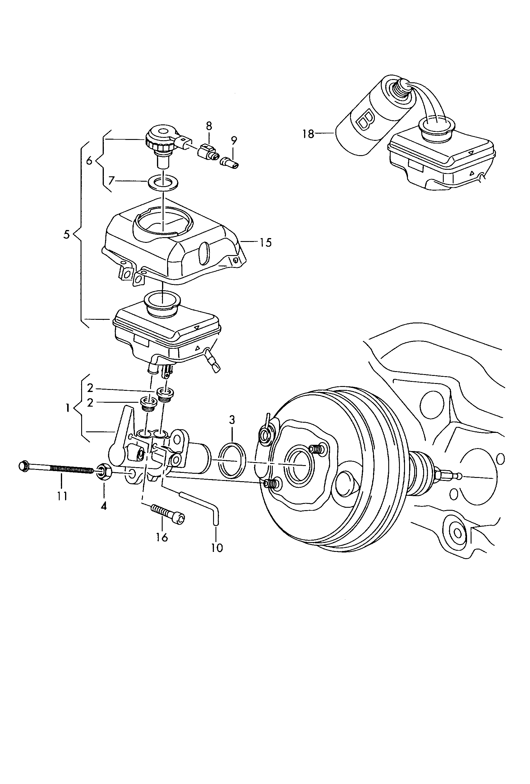 VW 4G2 611 021 - Brake Master Cylinder parts5.com