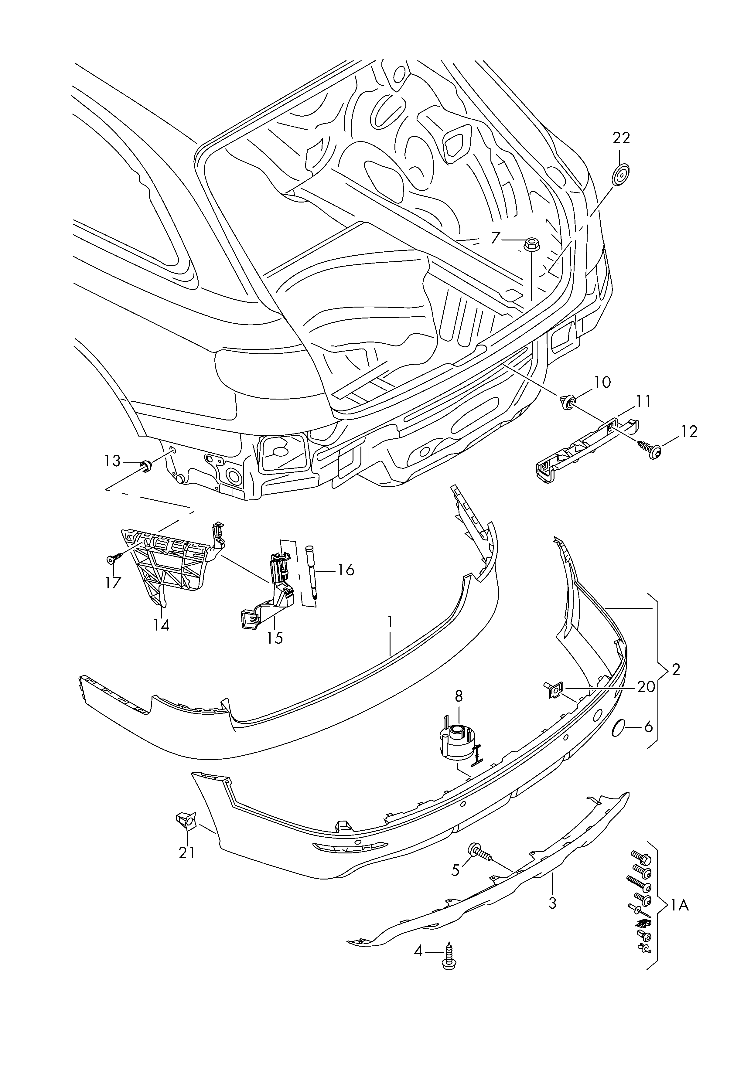 AUDI N  90821401 - Komplet pridržnih kopči, karoserija parts5.com