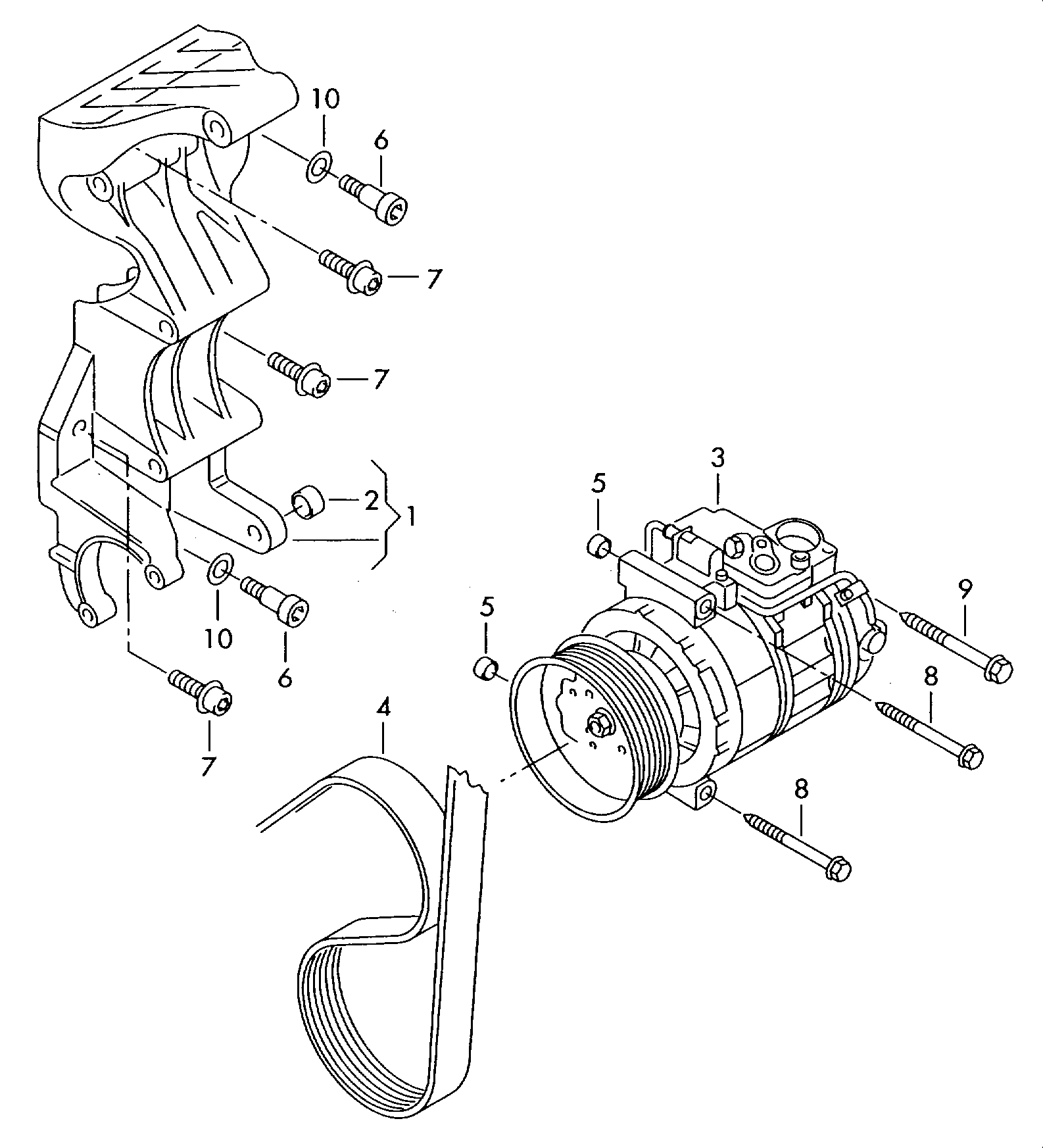 VW 7L6820803P - Pool,Magnetsidur-kompressor parts5.com