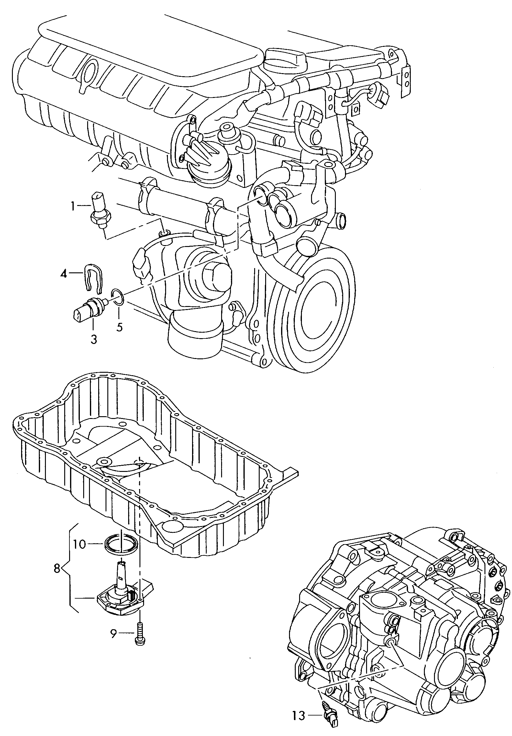 VAG 038919081M - Sender Unit, oil pressure parts5.com