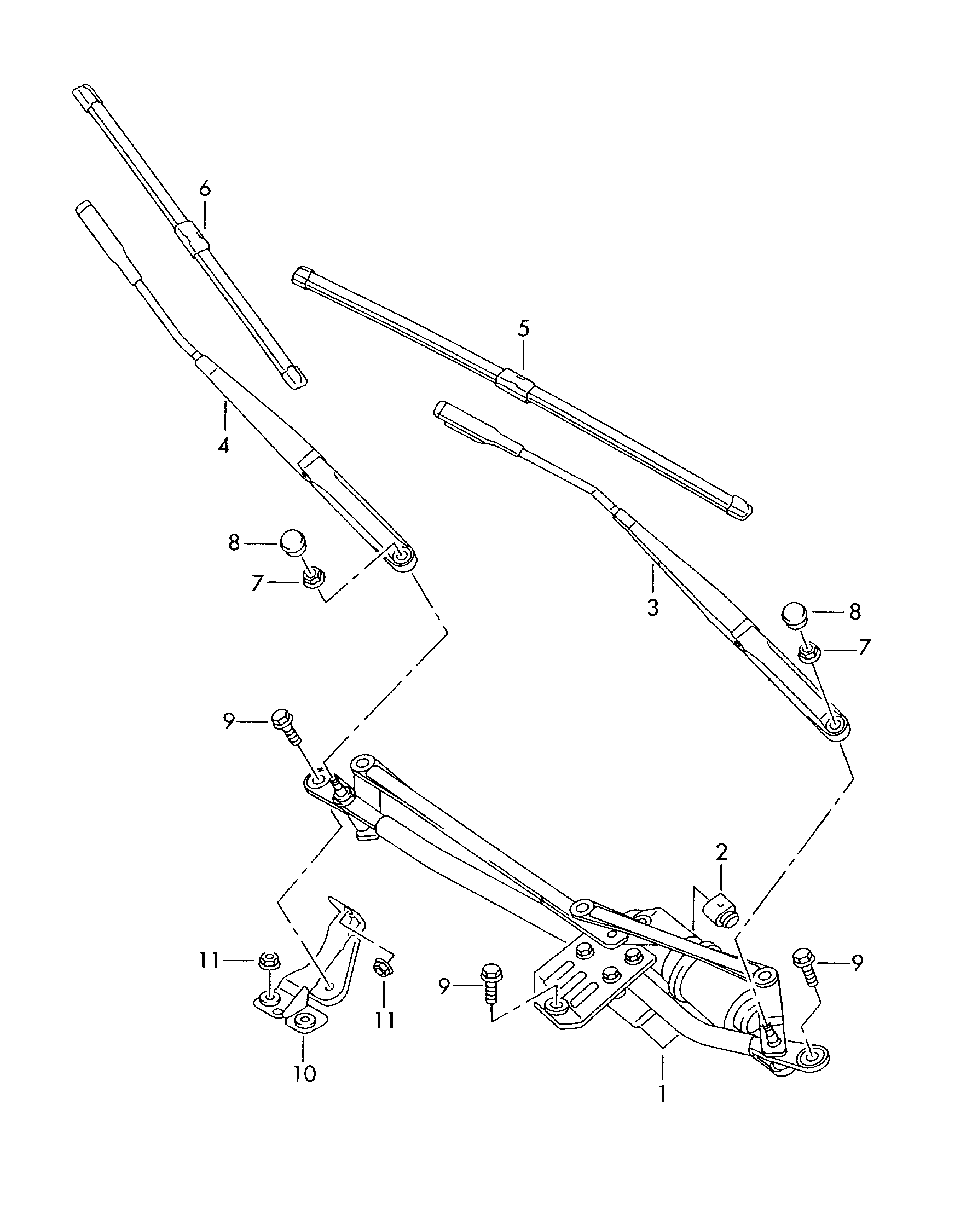 VAG 8J1 955 425 A - Перо на чистачка parts5.com