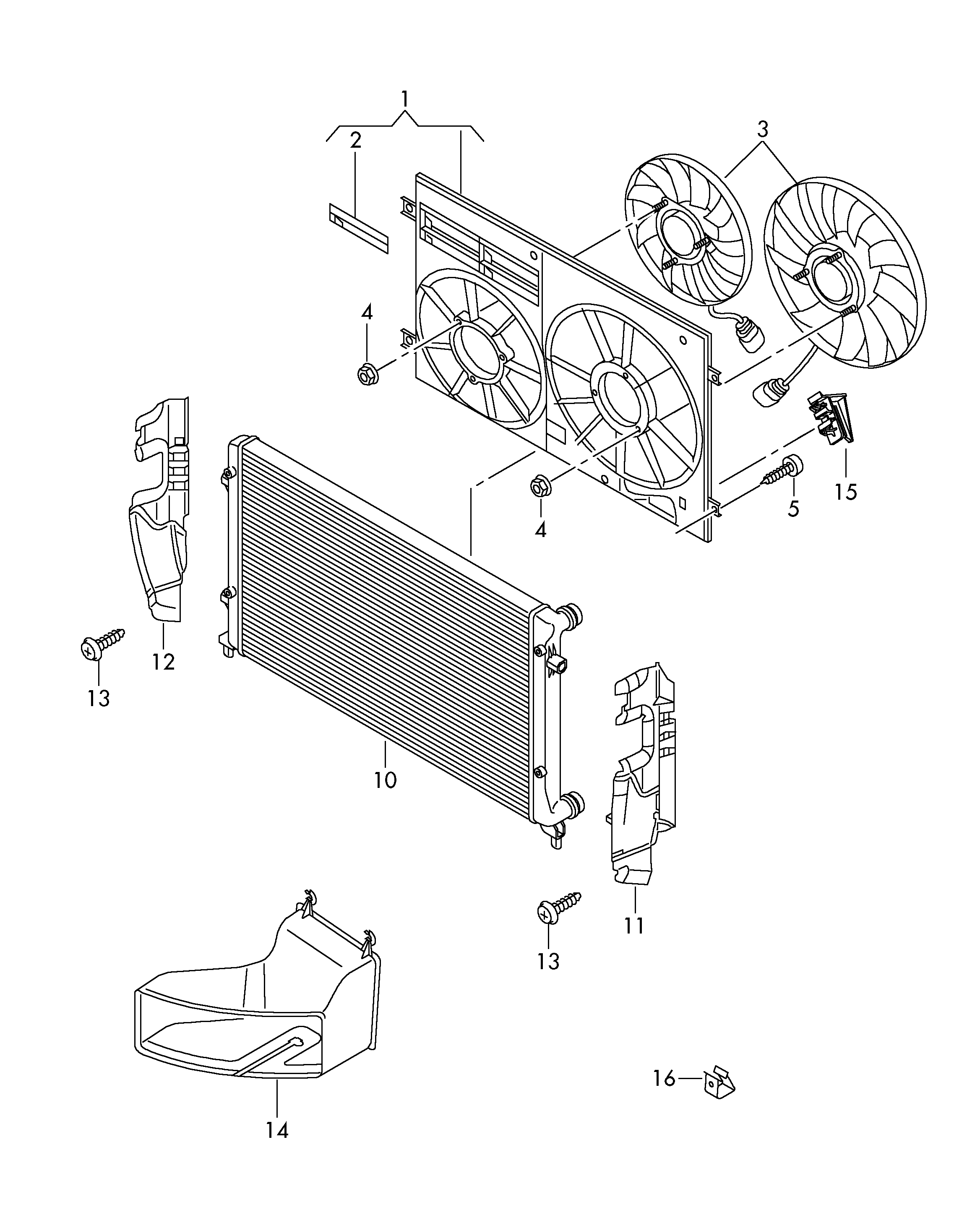 VW 1K0121205AB - Ventilaator,mootorijahutus parts5.com