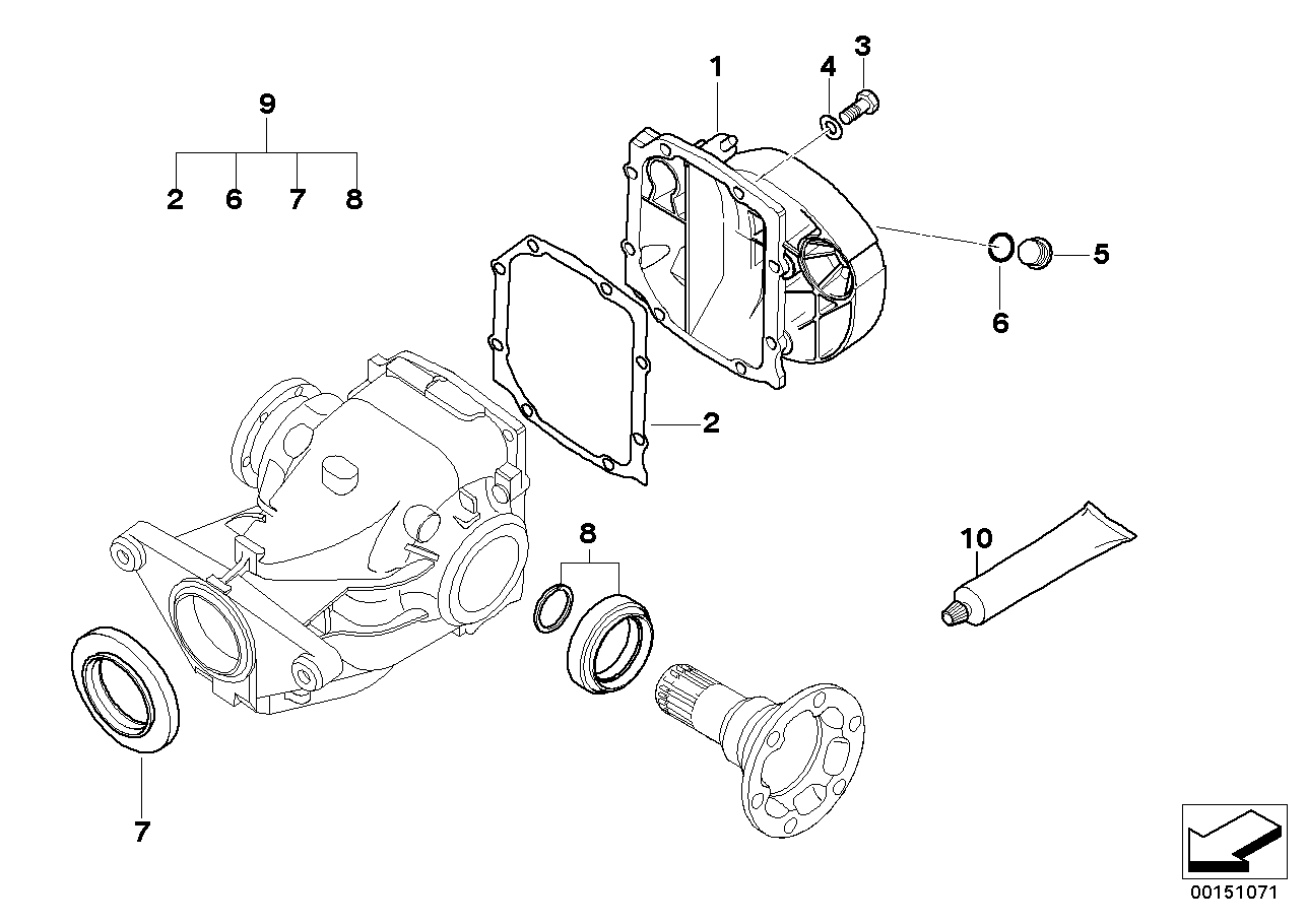 BMW 33 10 7 505 604 - Pierścień uszczelniający wału, różnicowy parts5.com