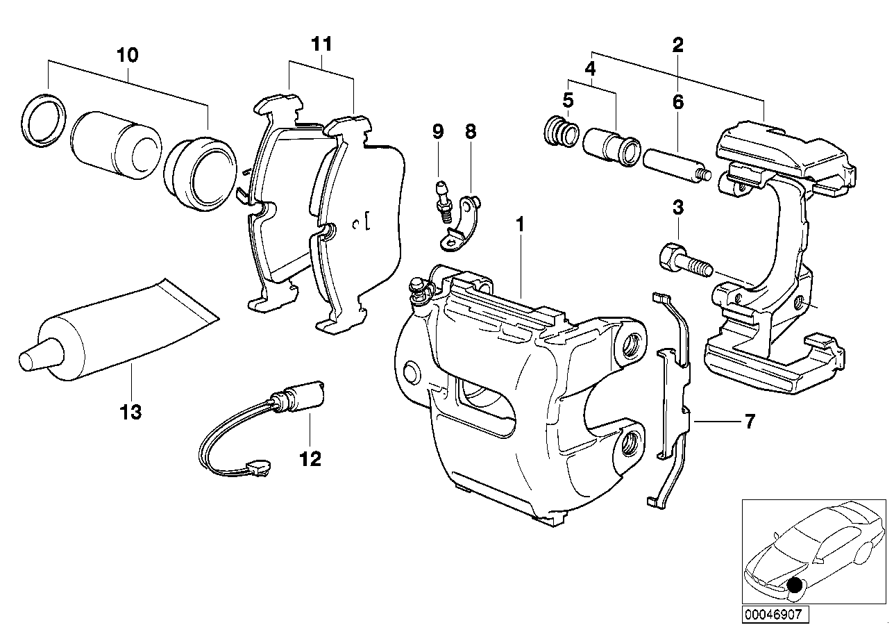 BMW 34 11 1 157 037 - Repair Kit, brake caliper parts5.com