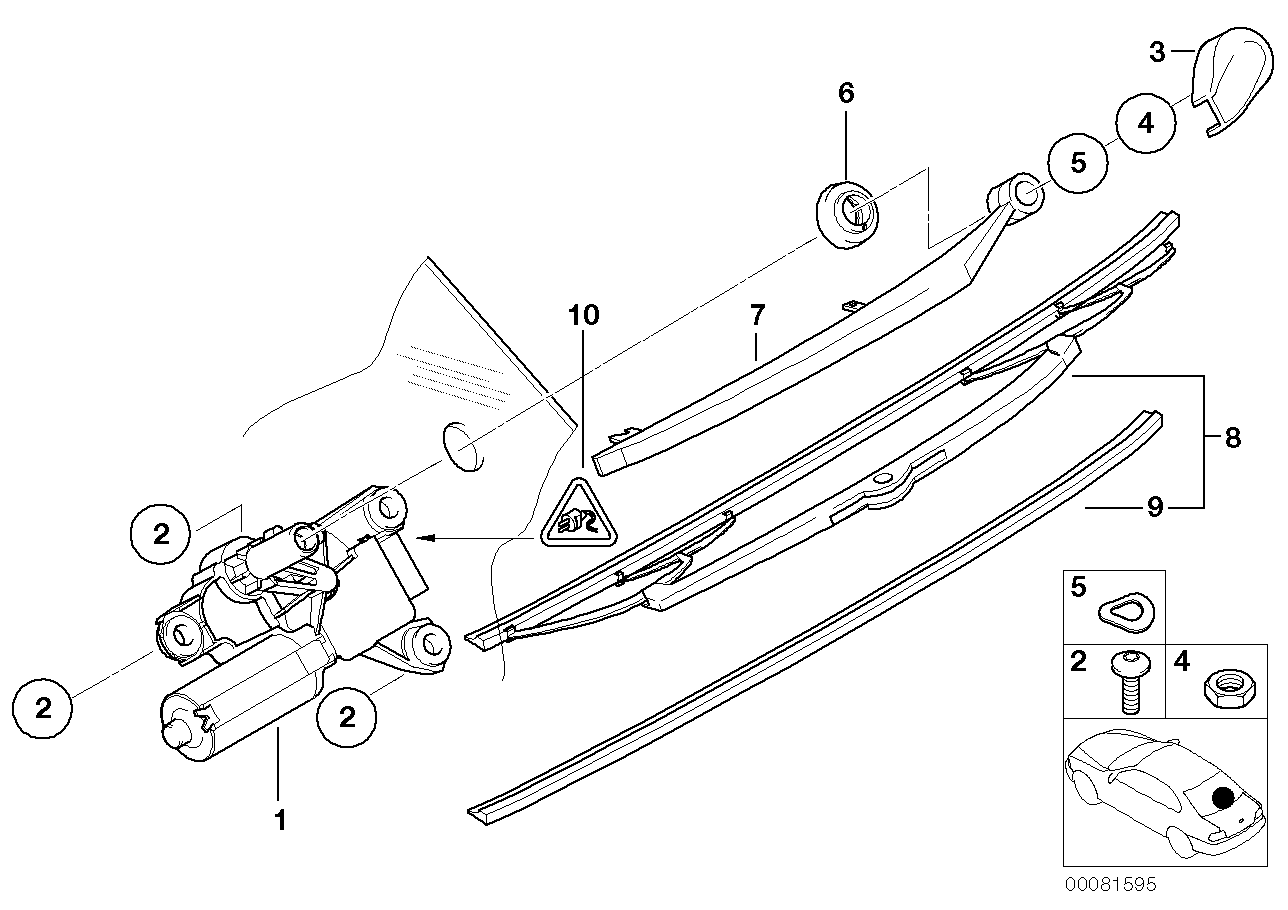 BMW 61627068076 - Silecek kolu, cam temizleme sistemi parts5.com