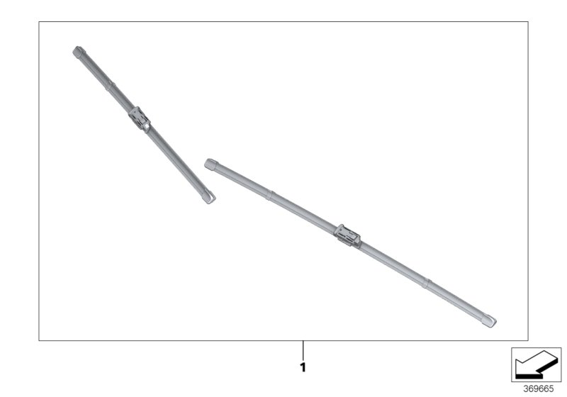 BMW (BRILLIANCE) 61612358552 - Balai d'essuie-glace parts5.com