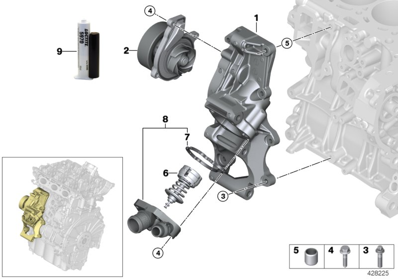 BMW 11 51 8 577 889 - Gasket, thermostat parts5.com