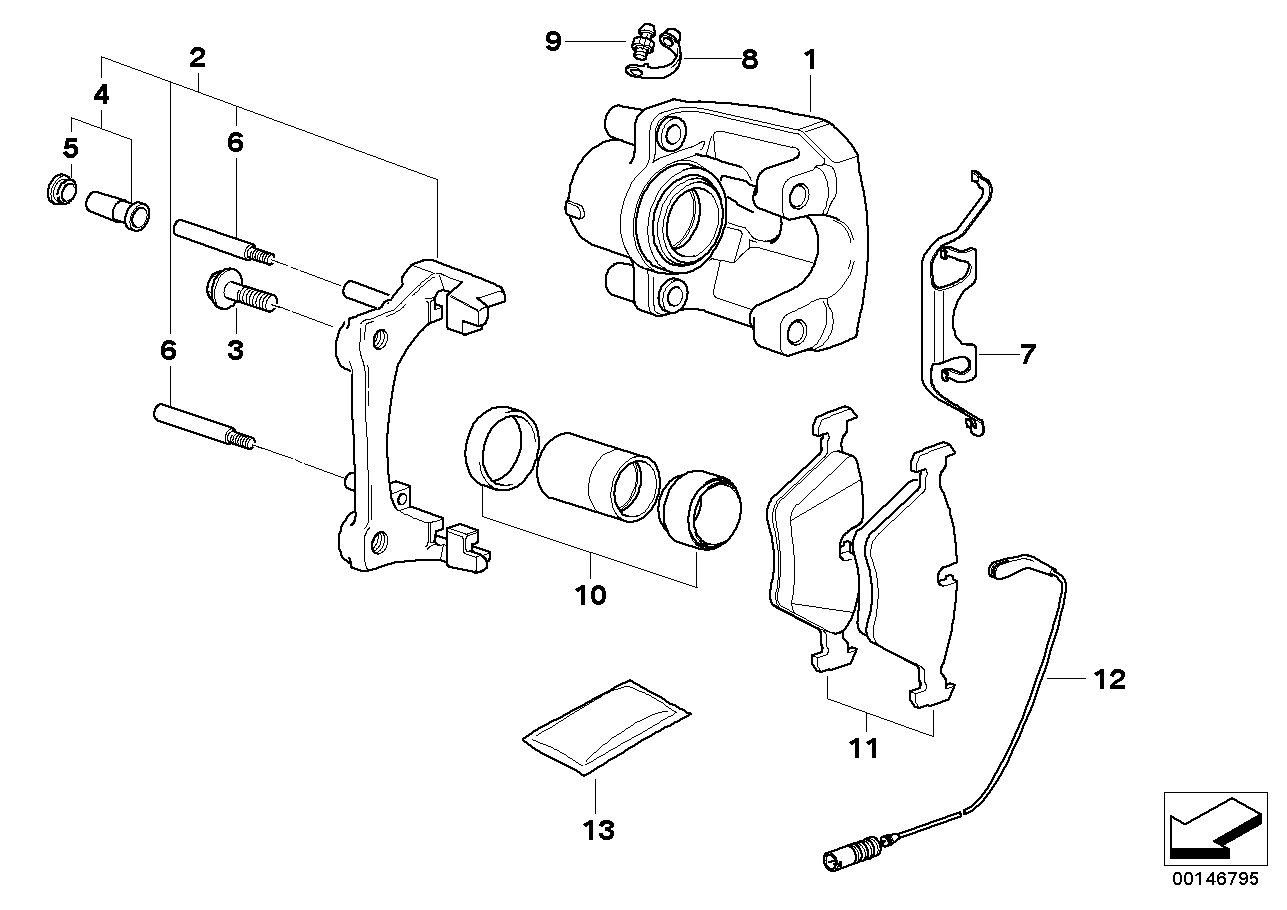 Mini 34 11 1 157 038 - Set bucsi de ghidaj, etrier frana parts5.com