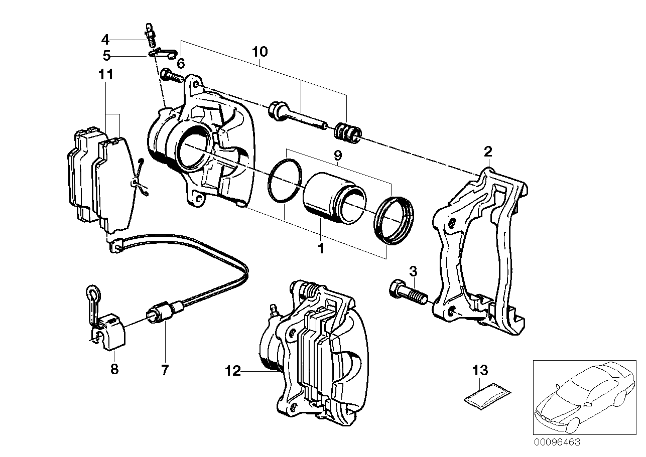 BMW 34111154440 - Ремонтен комплект, спирачен апарат parts5.com