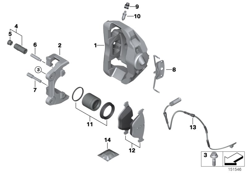 BMW 34 11 1 157 041 - Sada vodicích pouzder, brzdový třmen parts5.com