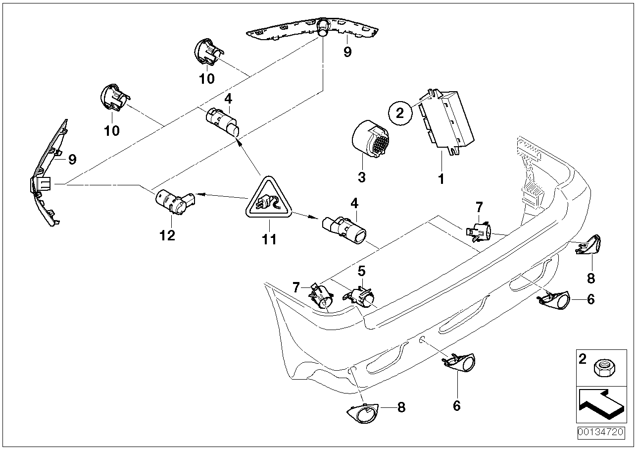 BMW 66 20 6 989 068 - Sensor, parking assist parts5.com