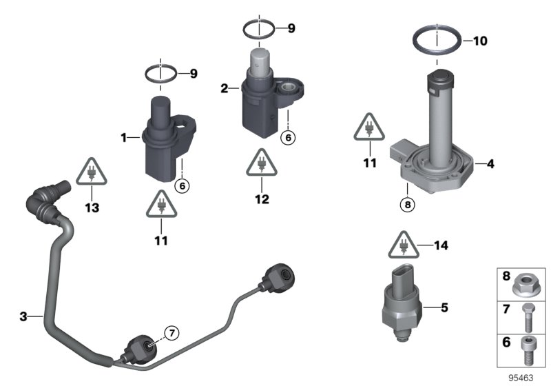 BMW 12 14 7 539 172 - Sensor, crankshaft pulse parts5.com