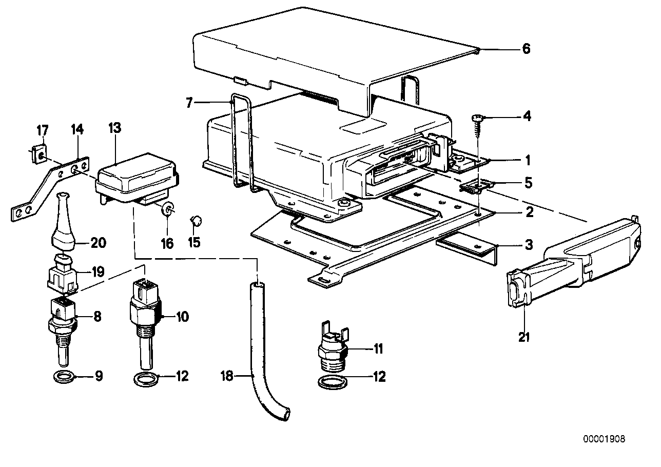 BMW 13 62 1 709 966 - Czujnik, temperatura płynu chłodzącego parts5.com