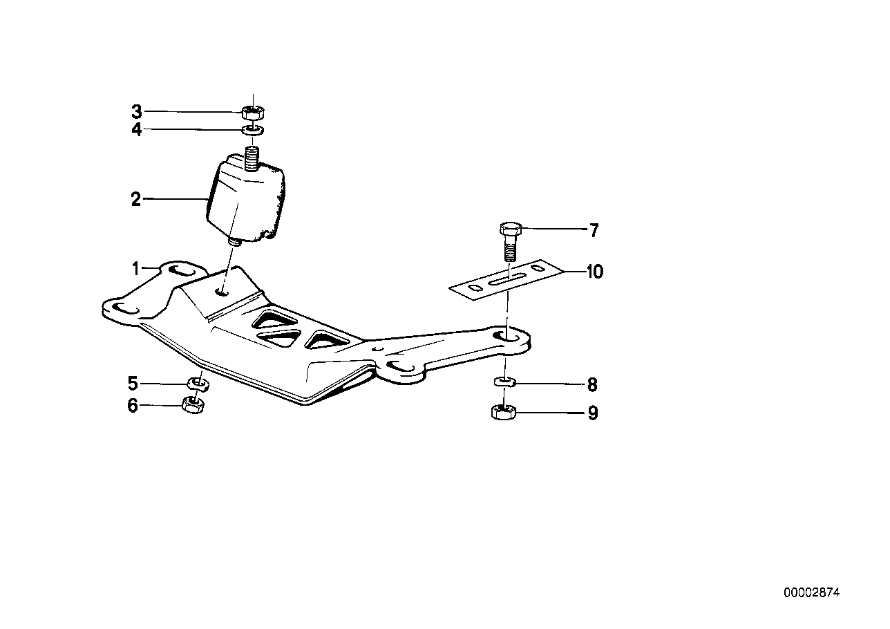 BMW 23 71 1 175 939 - Mounting, manual transmission parts5.com