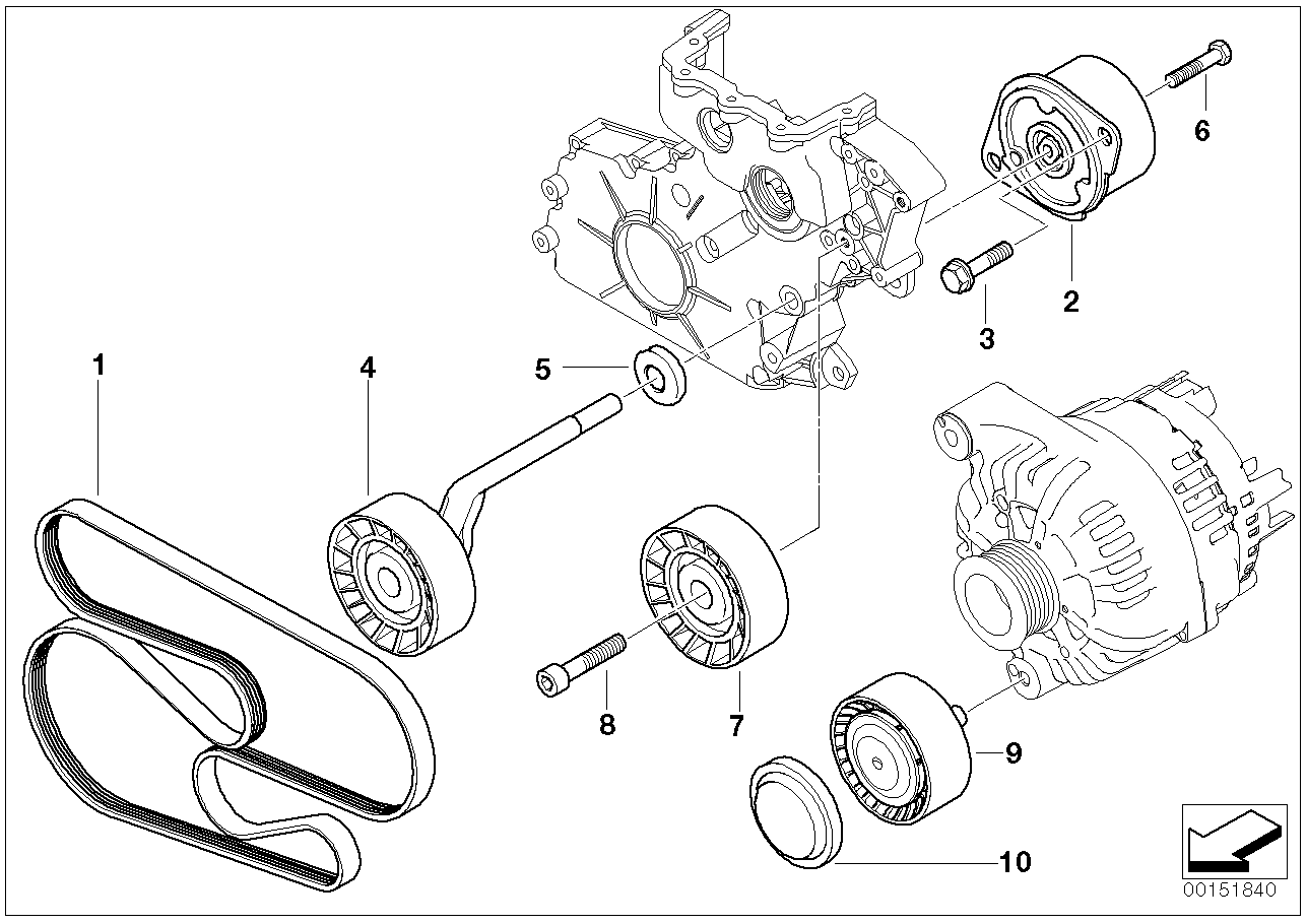 BMW 11287792059 - V-Ribbed Belt parts5.com