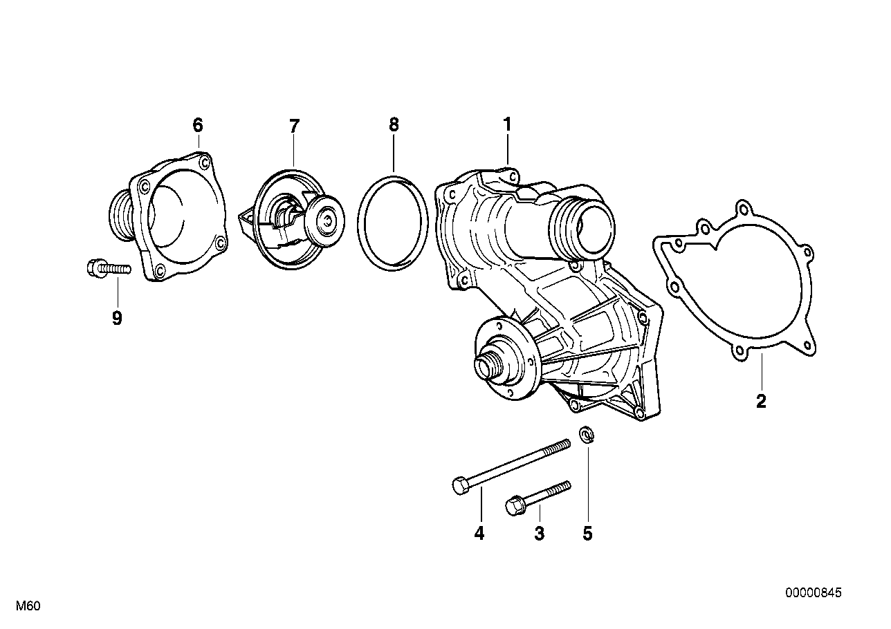 BMW 11 51 0 004 164 - Water Pump parts5.com