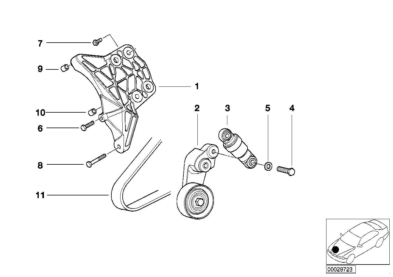 BMW 64 55 2 248 190 - Пистов ремък parts5.com