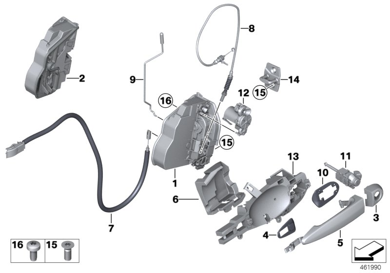 BMW 51217318411 - Incuietoare usa parts5.com