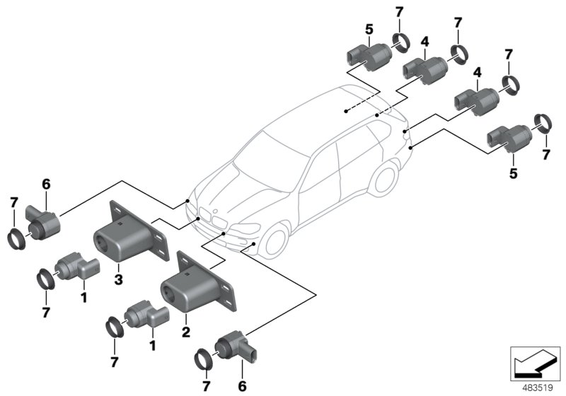 BMW 66 20 9 142 200 - Sensor, ajutor parcare parts5.com