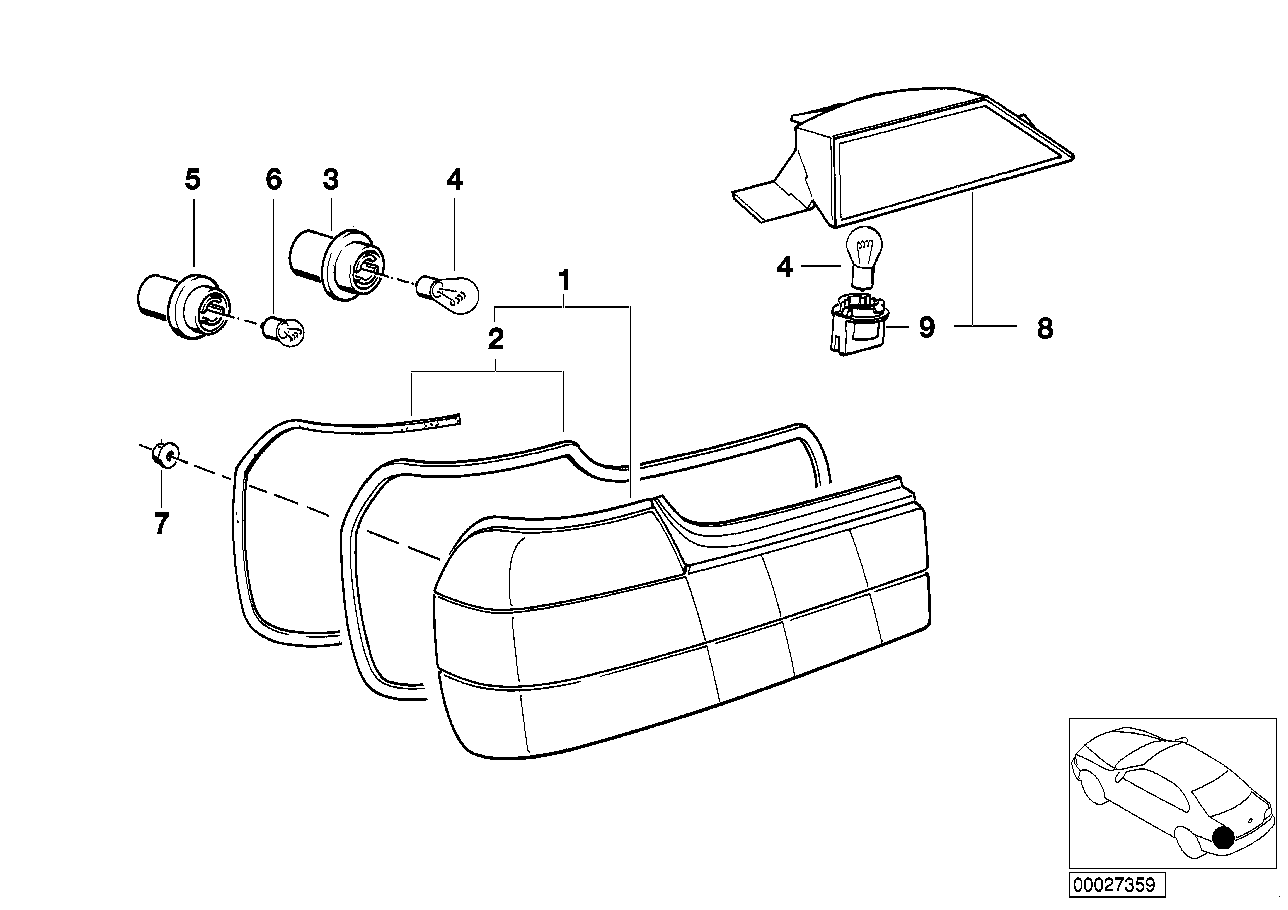 BMW 07 50 9 063 573 - Polttimo, mittariston valo parts5.com