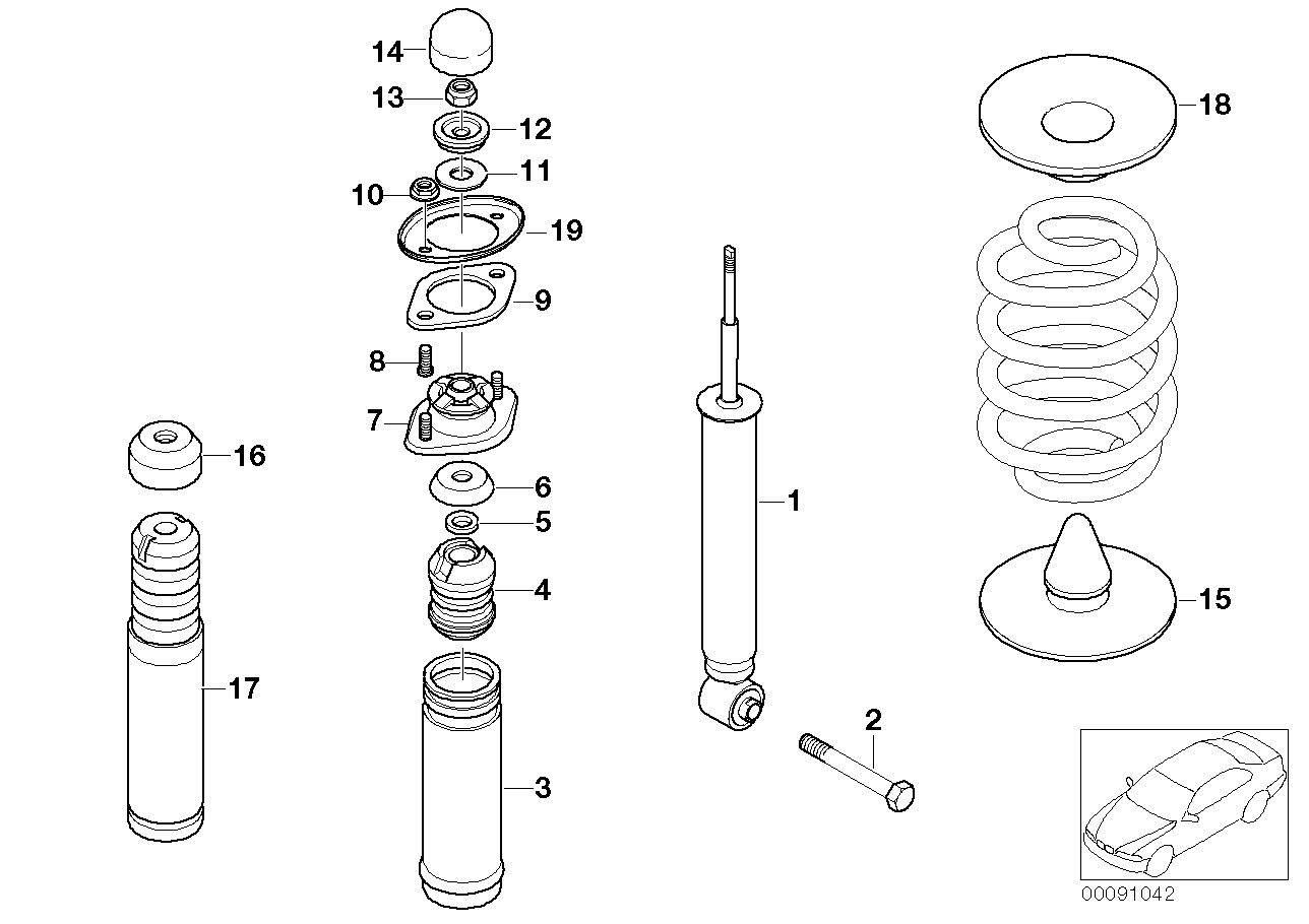 BMW 33 52 2 282 461 - Amortizor parts5.com