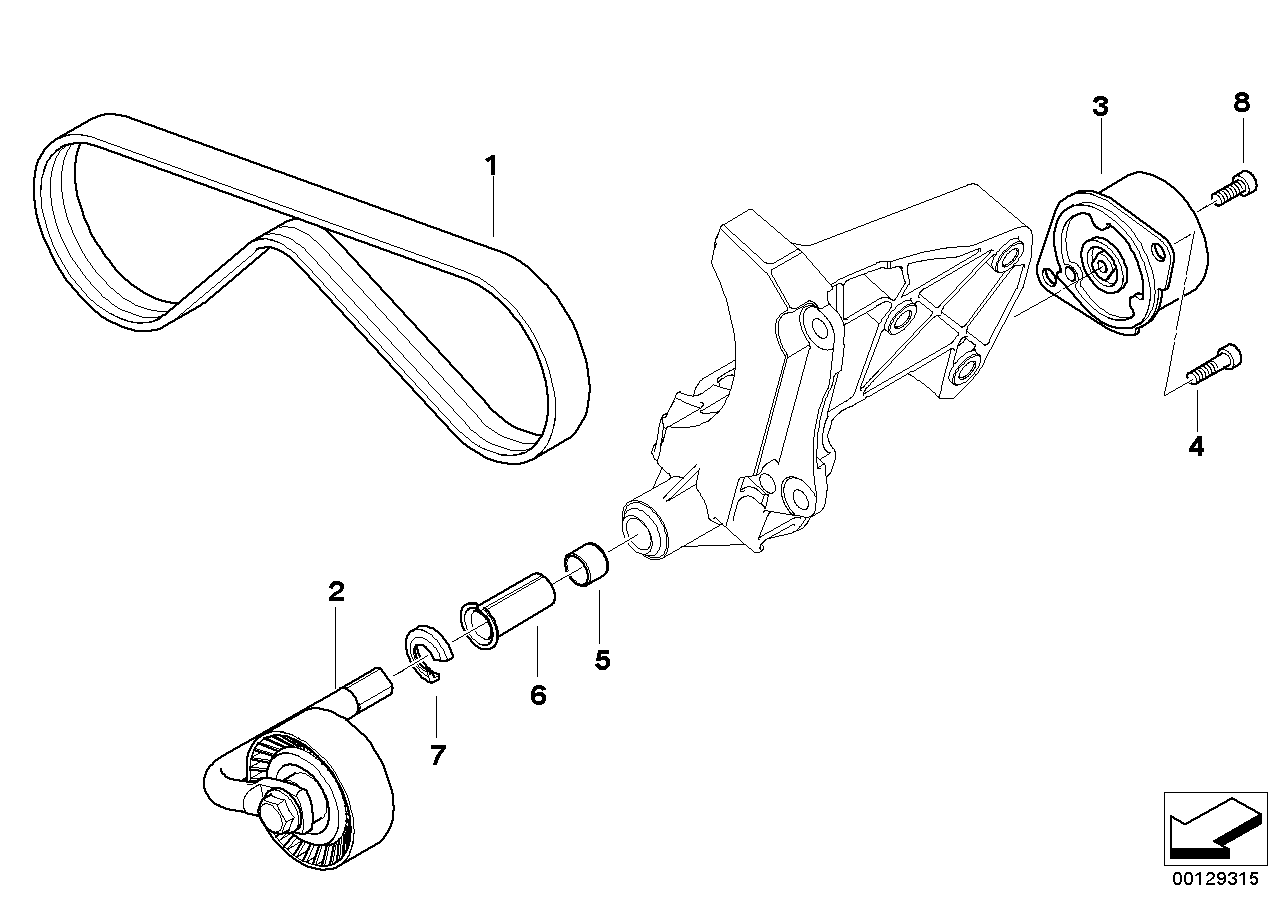 BMW 64 55 7 793 608 - Пистов ремък parts5.com