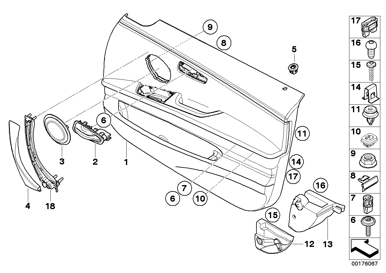 BMW 51419150336 - Tapiterie usi parts5.com