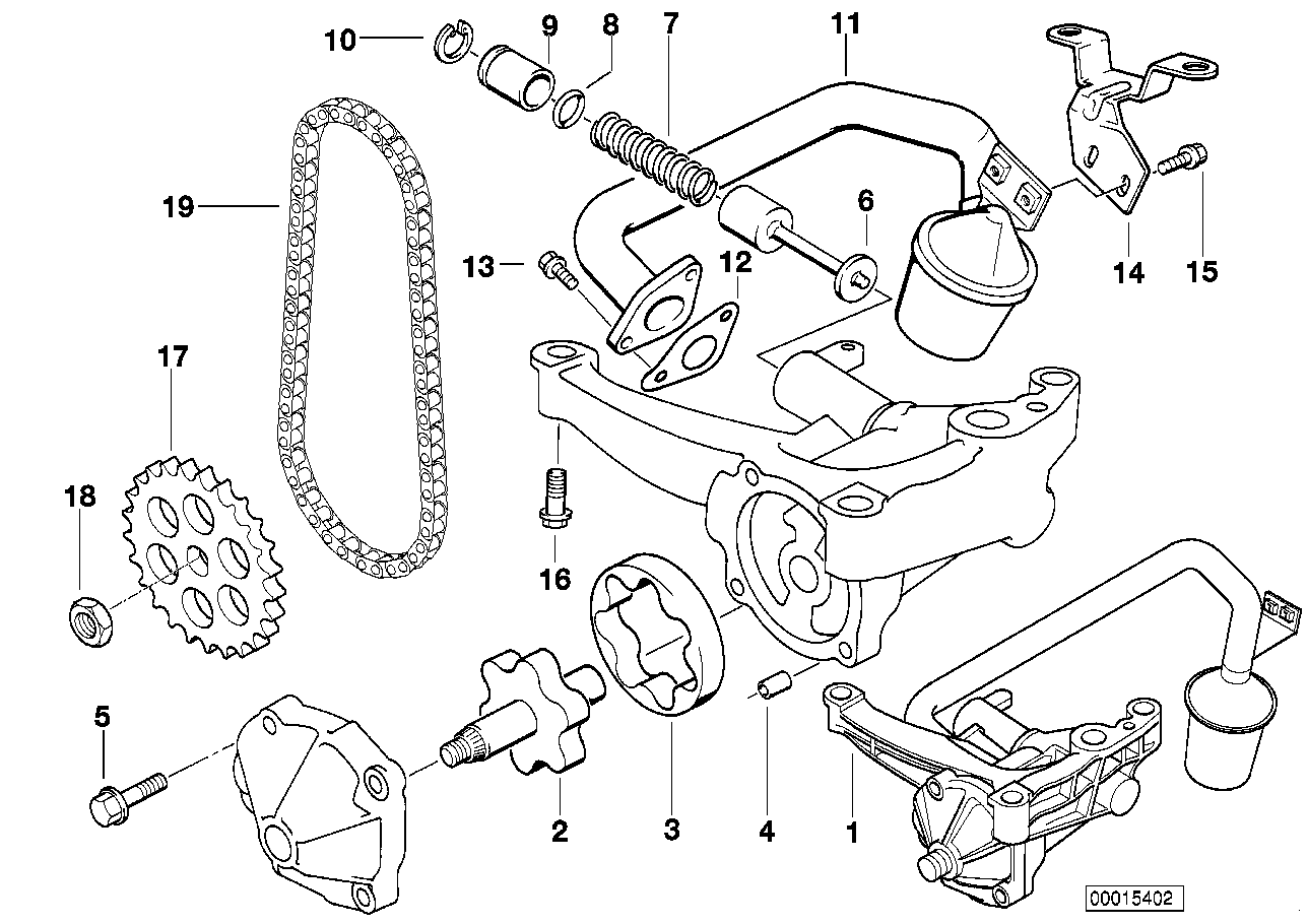 BMW 11 41 7 576 915 - Lant, angrenare pompa ulei parts5.com