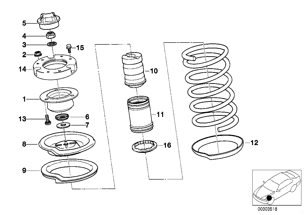 BMW 31 33 1 140 140 - Dust Cover Kit, shock absorber parts5.com