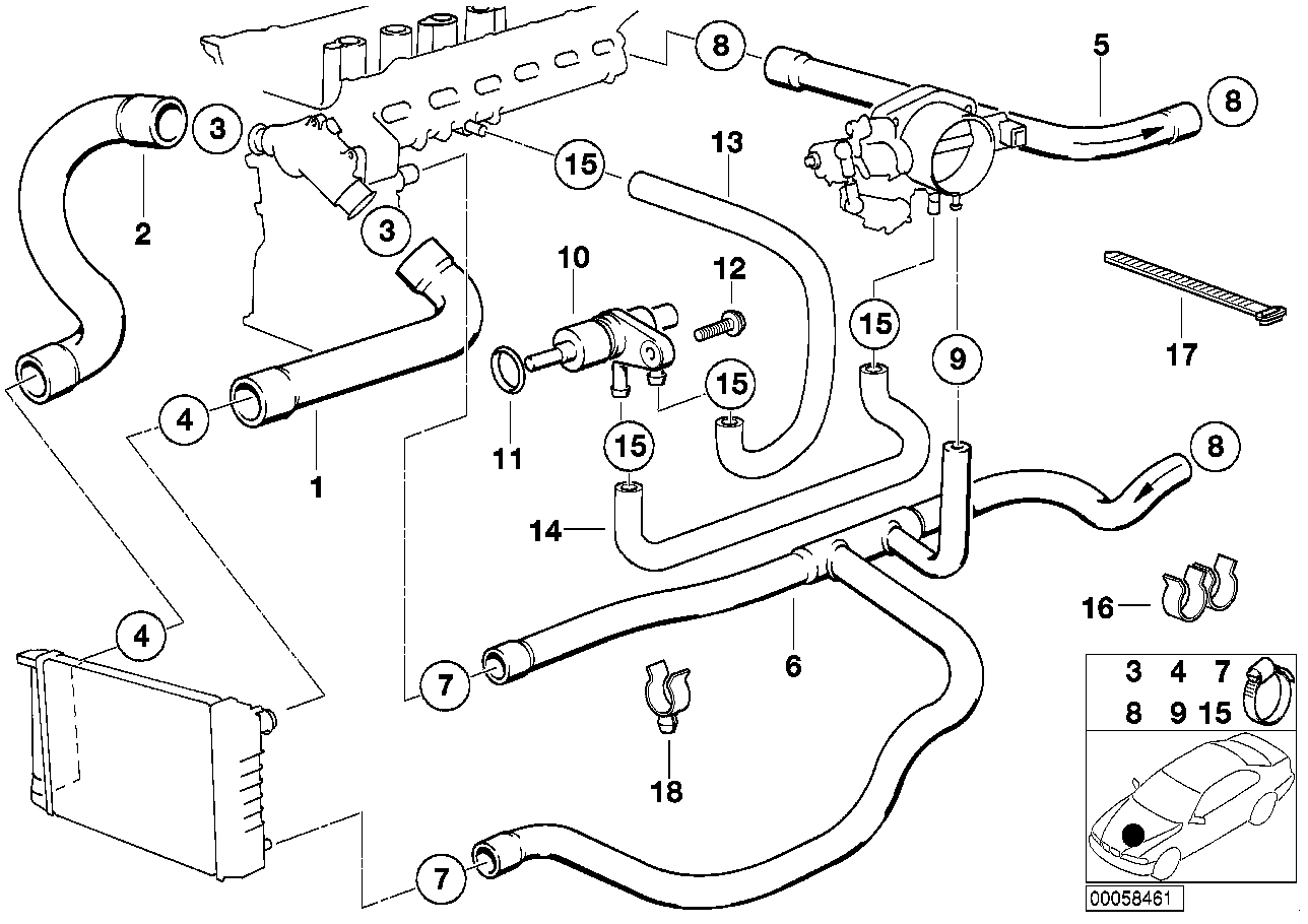 BMW 13 54 1 735 380 - Tesnilo, termostat parts5.com