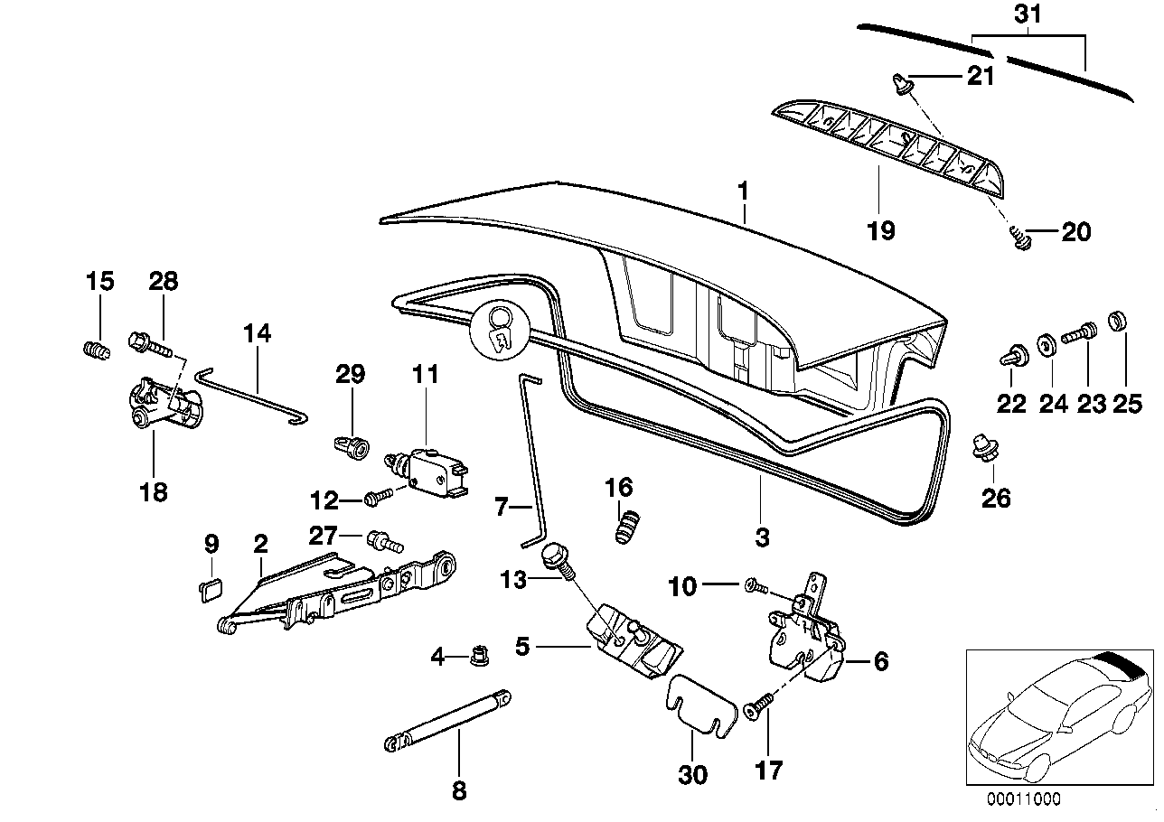 BMW 5124.1960.862 - Muelle neumático, maletero / compartimento de carga parts5.com