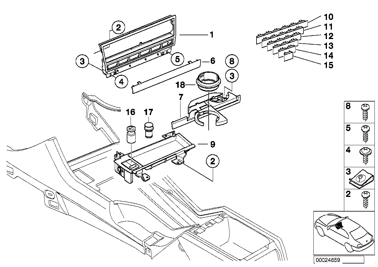 BMW 51 16 8 190 206 - Suport bauturi parts5.com