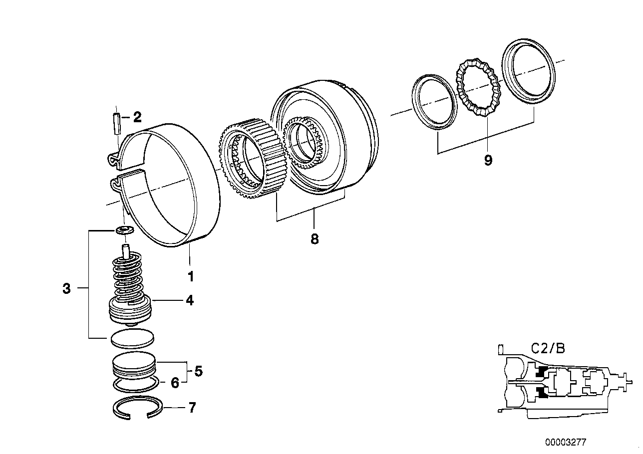 BMW 24 23 1 421 346 - Banda franare, cutie viteze automata parts5.com