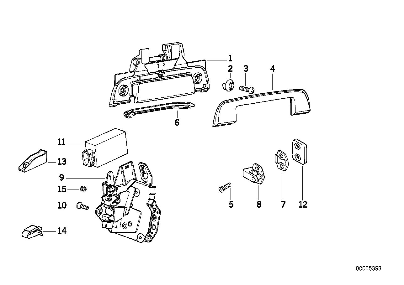 BMW 67 11 8 353 011 - Control, actuator, central locking system parts5.com