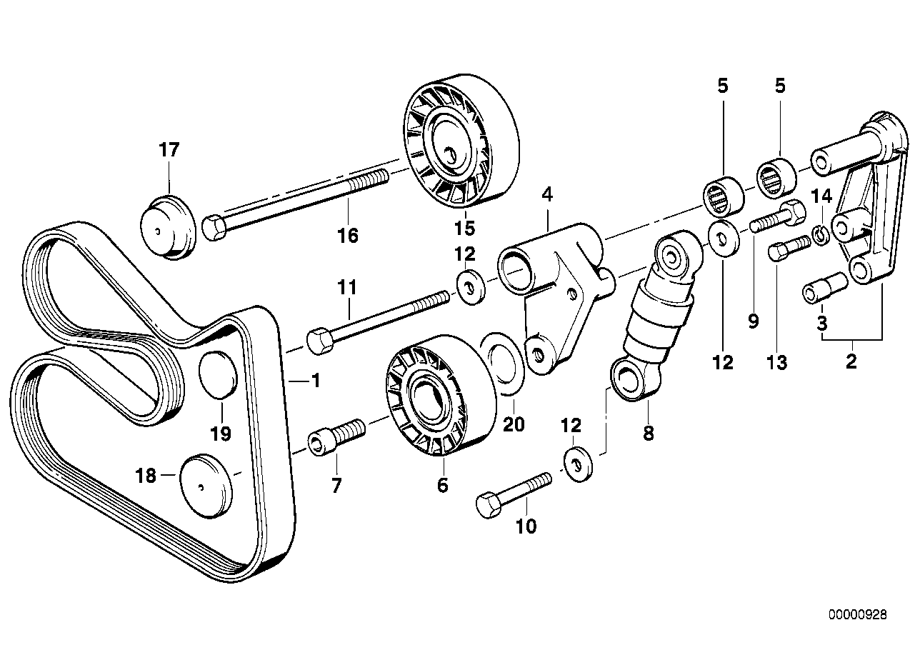 Mini 11 28 1 717 188 - Amortizor vibratii, curea transmisie cu caneluri parts5.com