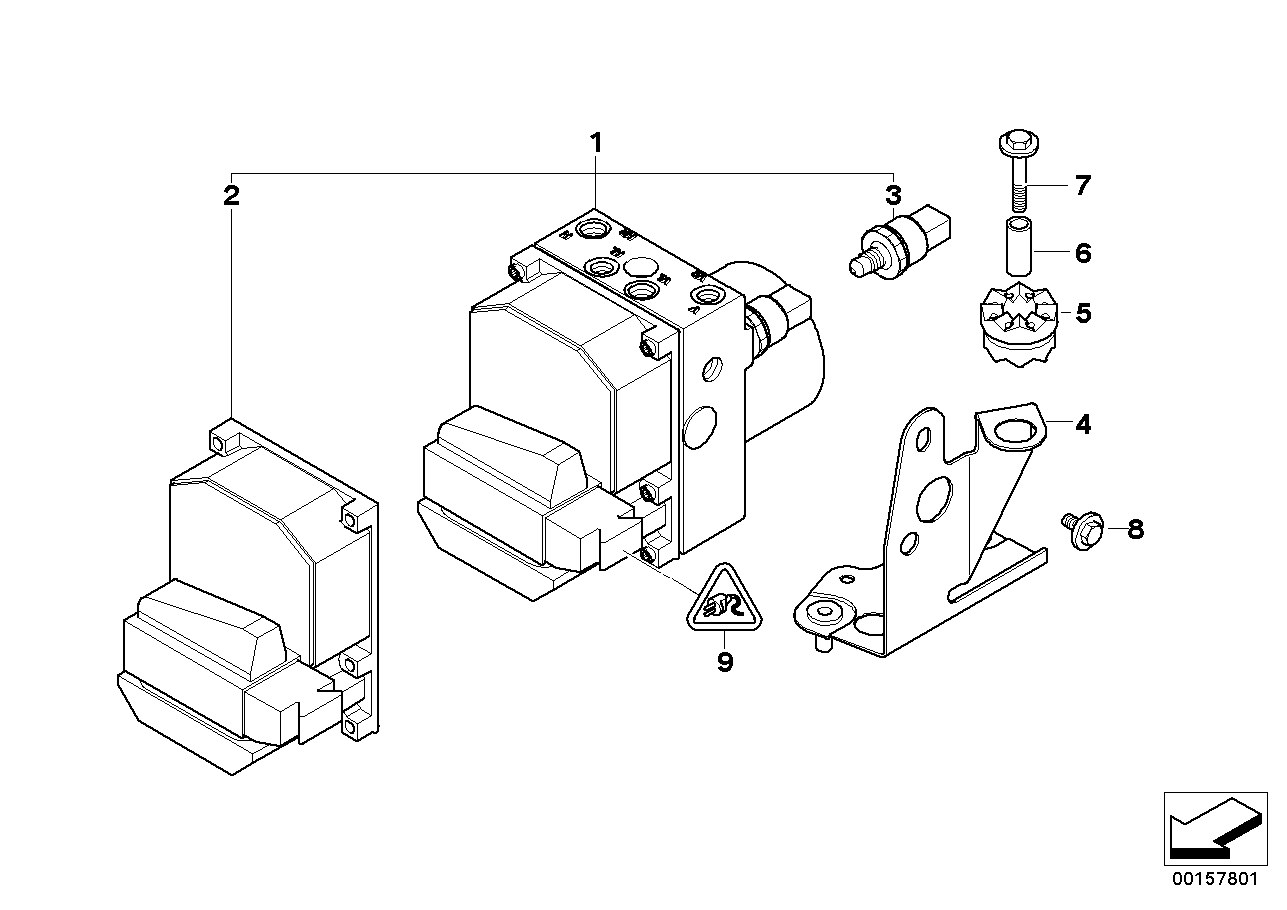 BMW 34 51 1 165 467 - Comutator presiune, hidraulica frana parts5.com