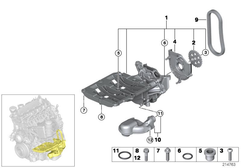 Alpina 11 41 7 797 896 - Lant, angrenare pompa ulei parts5.com