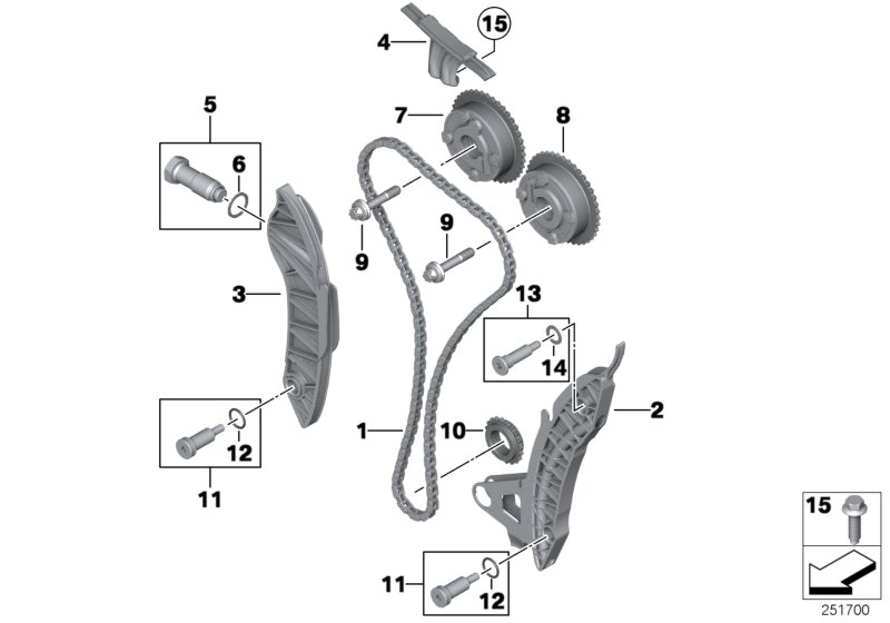 Mini 11 31 7 607 551 - Intinzator,lant distributie parts5.com