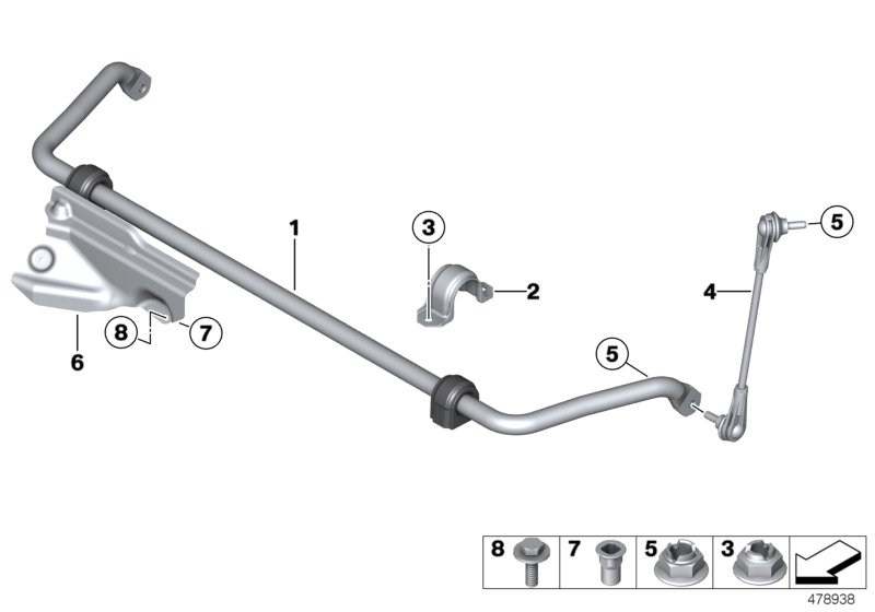 BMW 31 30 6 792 211 - Brat / bieleta suspensie, stabilizator parts5.com