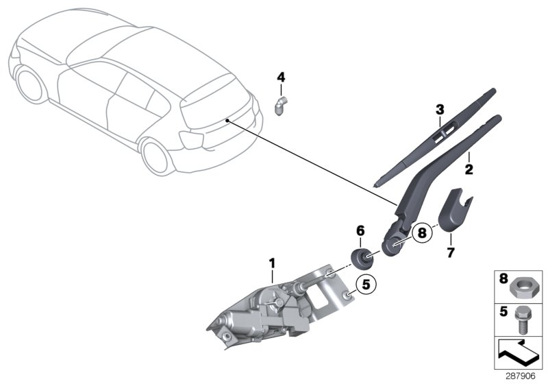 BMW 61 61 7 241 986 - Перо на чистачка parts5.com