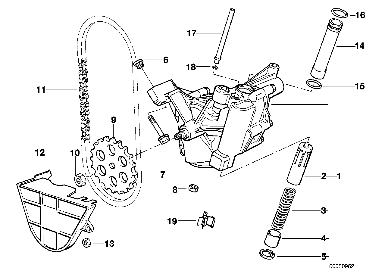 BMW 11 4 17 576 917 - Lant, angrenare pompa ulei parts5.com