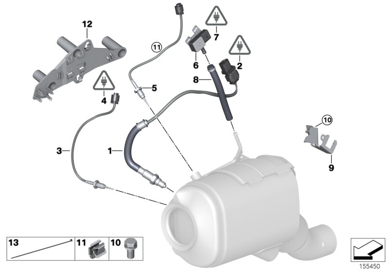 Mini 13627804862 - Senzor, pritisak izduvnih gasova parts5.com