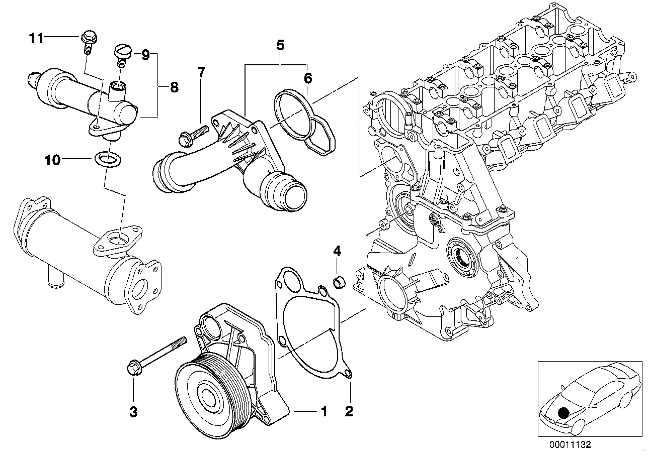 BMW 11 51 0 393 731 - Pompa apa parts5.com