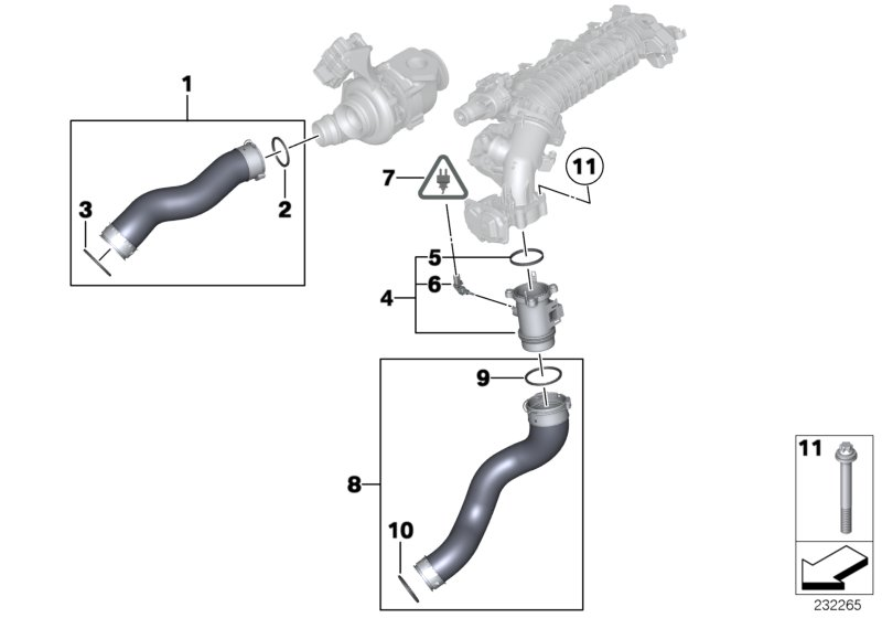 BMW 11 61 8 509 400 - Tesnilo, ohisje sesalnega razdelilnika parts5.com