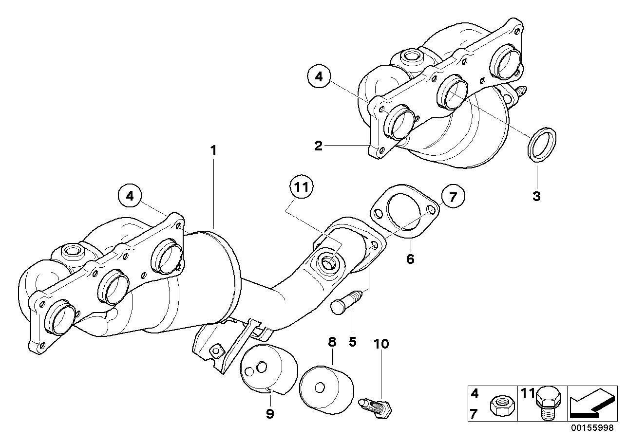 BMW 18403417275 - Catalytic Converter parts5.com