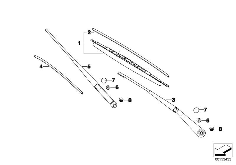 BMW 61 61 0 443 590 - Перо на чистачка parts5.com